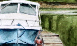 Glass Boat -watercolor